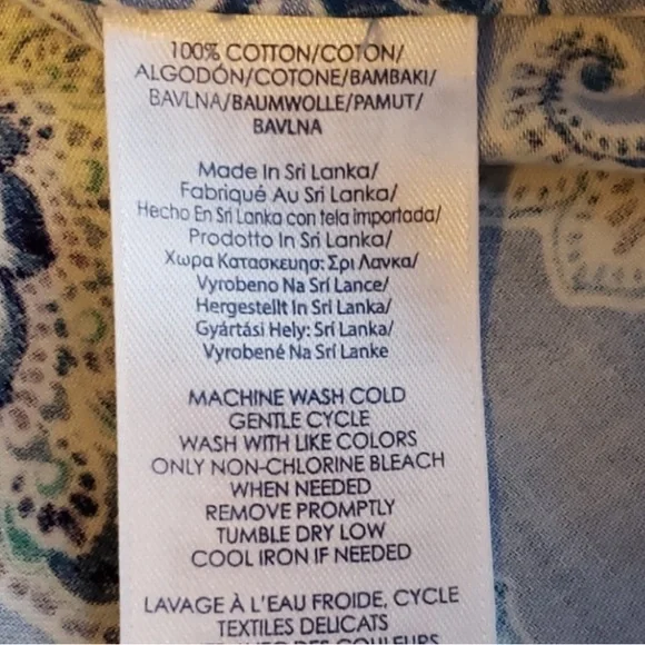 Chaps Floral Paisley Women's Button Down 2X - Picture 7 of 7